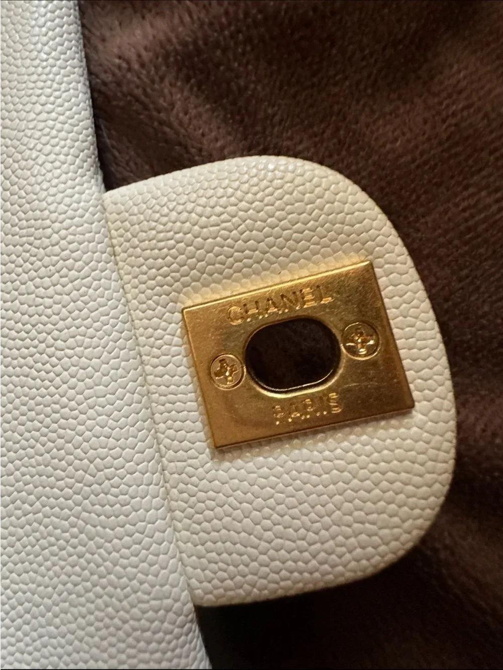 CHANEL White Quilted Mini Flap Top-Handle Crossbody